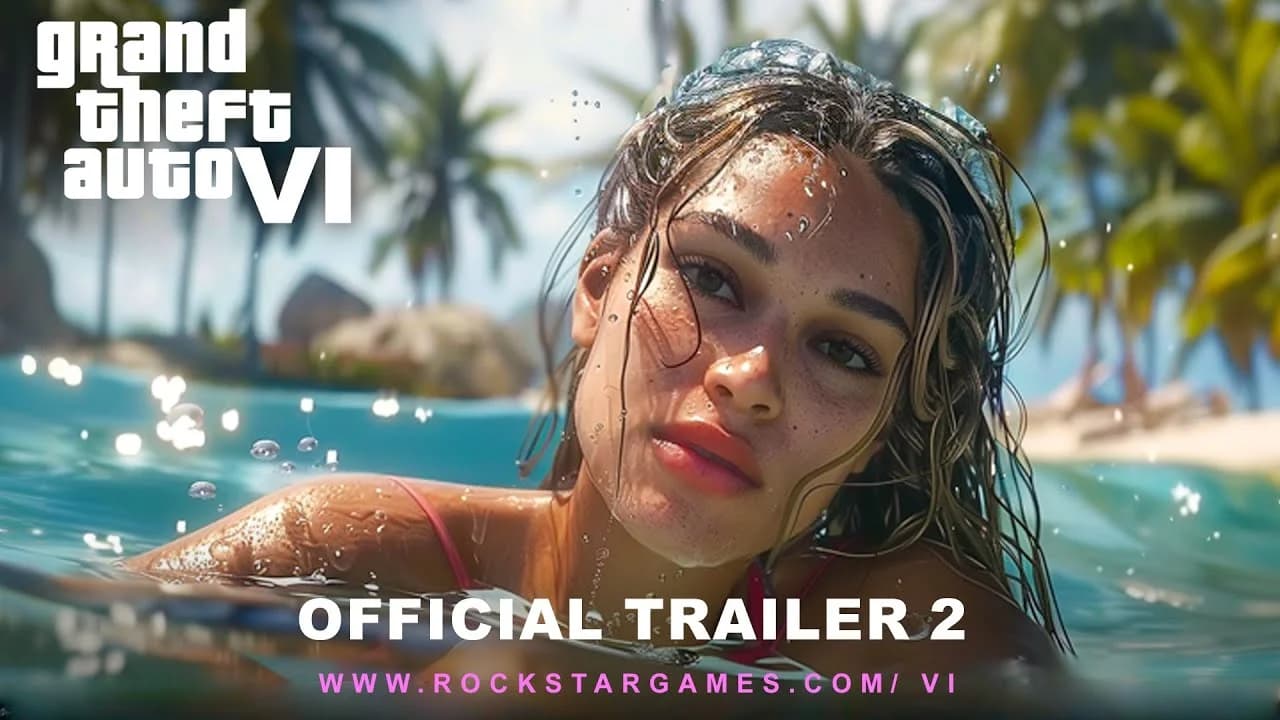 GTA6 트레일러 2 인게임 캡처, 바다 위 여성 캐릭터 클로즈업